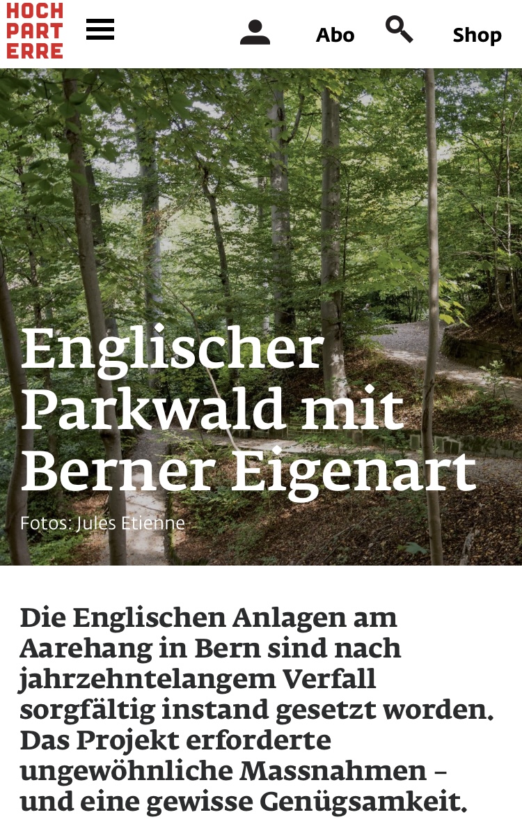 Die englischen Anlagen in Bern.